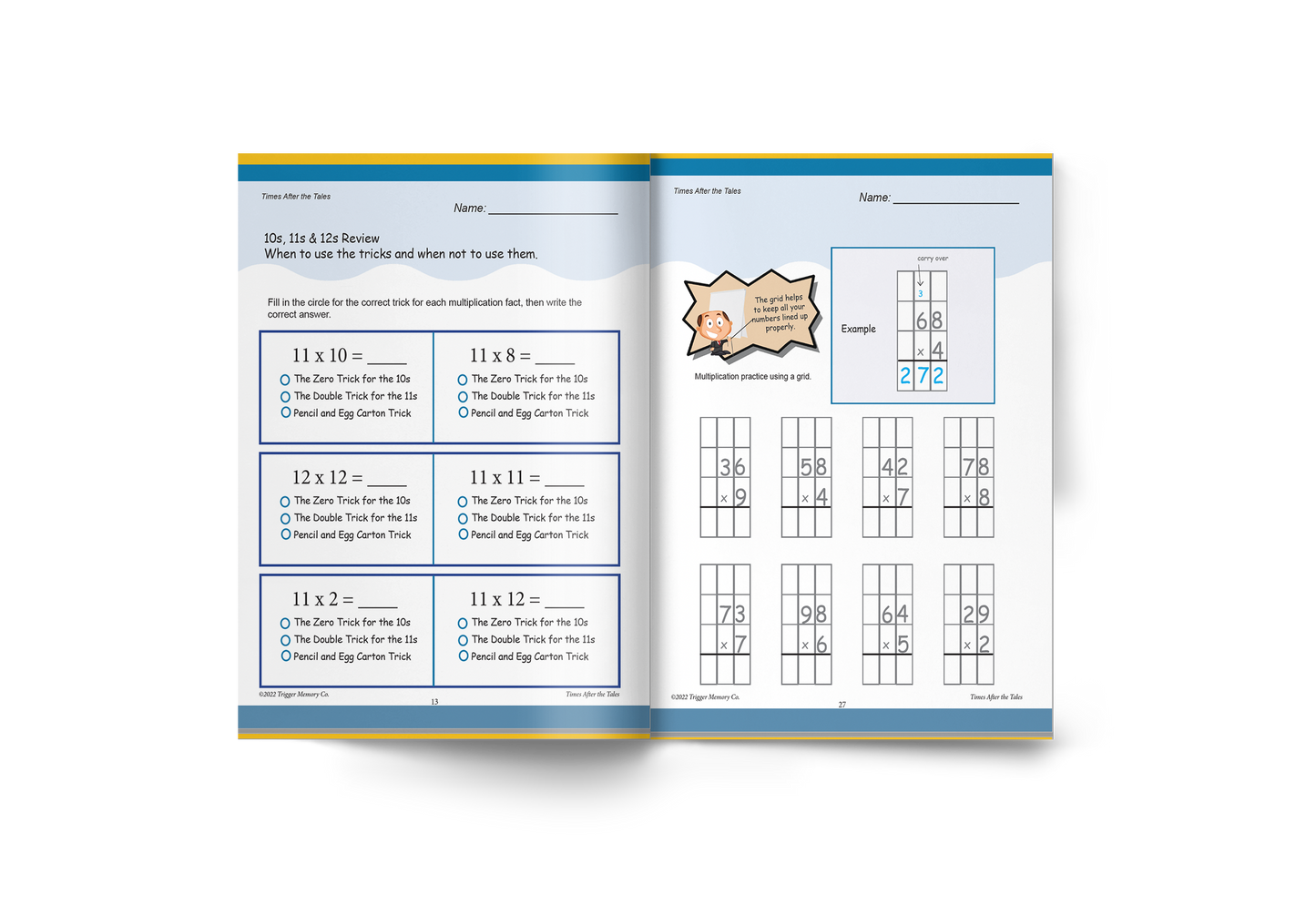 Times AFTER the Tales - Multiplication for the 11's & 12's & Application (Physical Wkbk.)