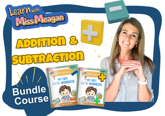 Addition & Subtraction Course w/Miss Meagan! Bundle & SAVE! (Gr. 1)