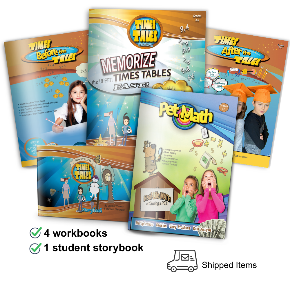 Multiplication Mastery w/5 Physical Wkbks. 1's-12's Online Course